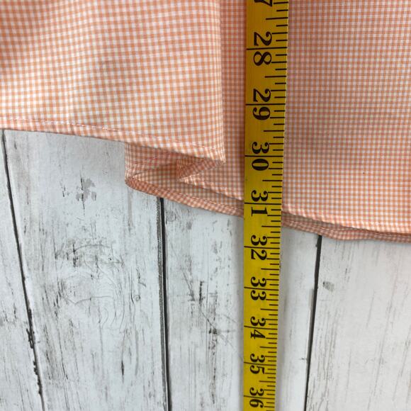 Lauren Ralph Lauren Orange Check Regular Fit UltraFlex Dress Shirt XL 17 1/2 - Picture 10 of 10